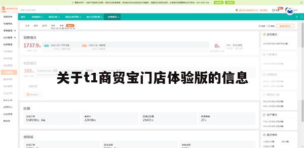 关于t1商贸宝门店体验版的信息