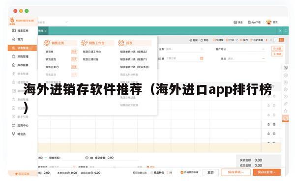 海外进销存软件推荐（海外进口app排行榜）