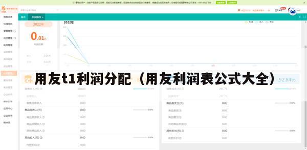 用友t1利润分配（用友利润表公式大全）