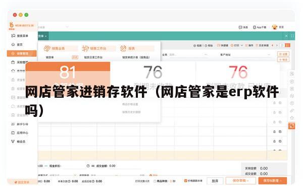 网店管家进销存软件（网店管家是erp软件吗）