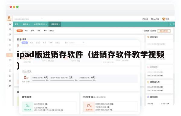ipad版进销存软件（进销存软件教学视频）