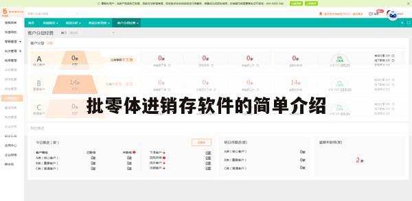 批零体进销存软件的简单介绍