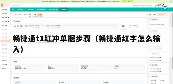 畅捷通t1红冲单据步骤（畅捷通红字怎么输入）