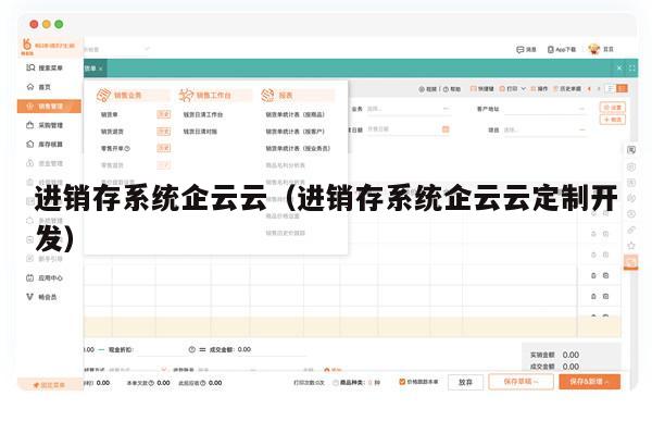 进销存系统企云云（进销存系统企云云定制开发）