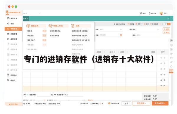 专门的进销存软件（进销存十大软件）