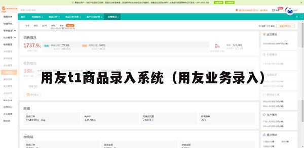 用友t1商品录入系统（用友业务录入）