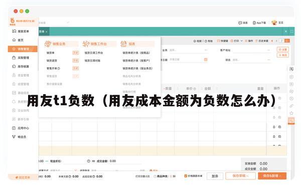 用友t1负数（用友成本金额为负数怎么办）