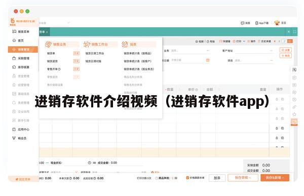 进销存软件介绍视频（进销存软件app）