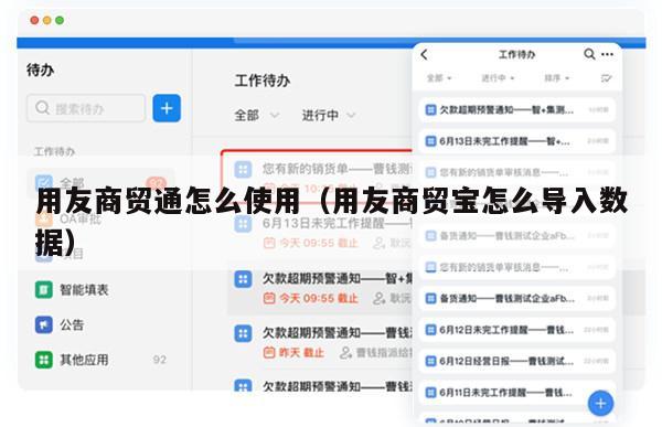 用友商贸通怎么使用（用友商贸宝怎么导入数据）