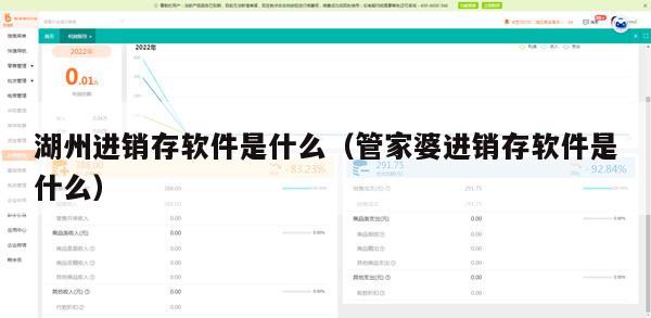湖州进销存软件是什么（管家婆进销存软件是什么）