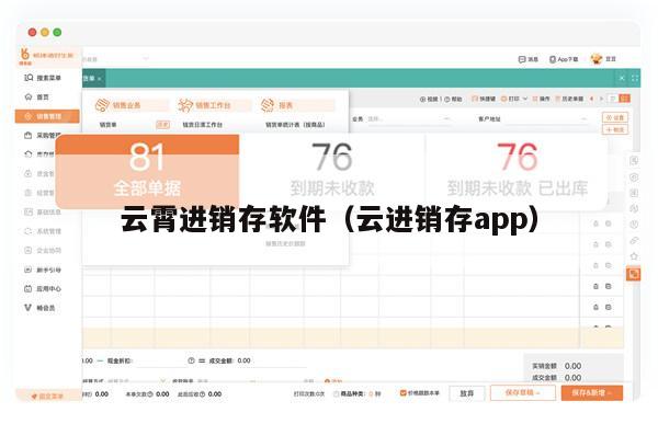 云霄进销存软件（云进销存app）