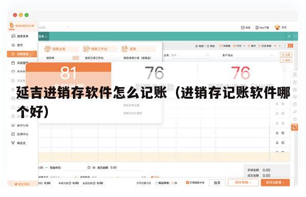 延吉进销存软件怎么记账（进销存记账软件哪个好）
