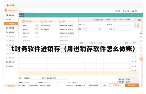 t财务软件进销存（用进销存软件怎么做账）