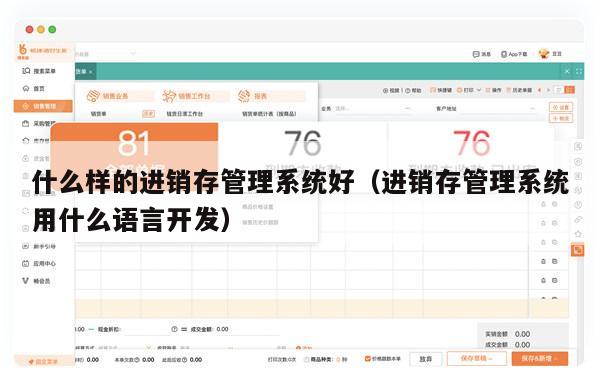 什么样的进销存管理系统好（进销存管理系统用什么语言开发）