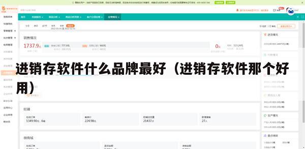 进销存软件什么品牌最好（进销存软件那个好用）