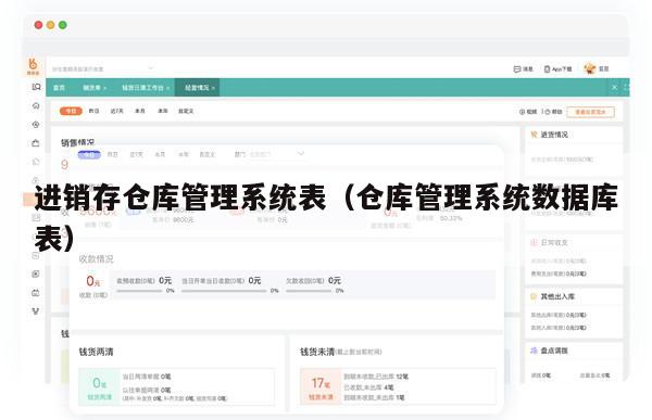 进销存仓库管理系统表（仓库管理系统数据库表）