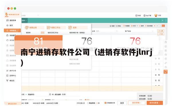 南宁进销存软件公司（进销存软件jlnrj）