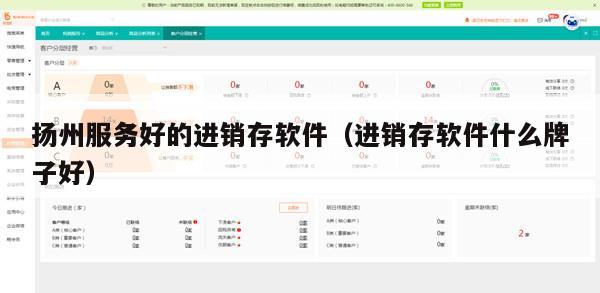 扬州服务好的进销存软件（进销存软件什么牌子好）