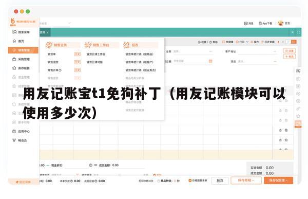 用友记账宝t1免狗补丁（用友记账模块可以使用多少次）