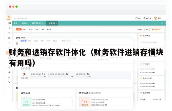 财务和进销存软件体化（财务软件进销存模块有用吗）