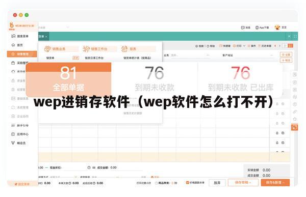 wep进销存软件（wep软件怎么打不开）