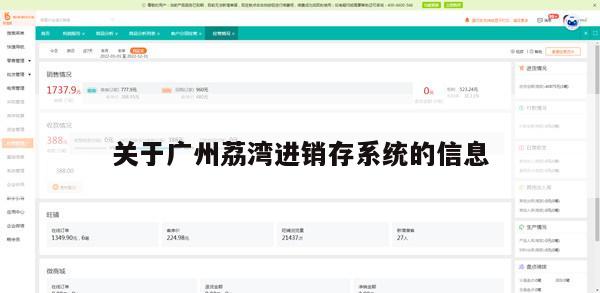 关于广州荔湾进销存系统的信息