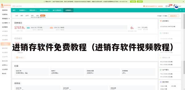 进销存软件免费教程（进销存软件视频教程）