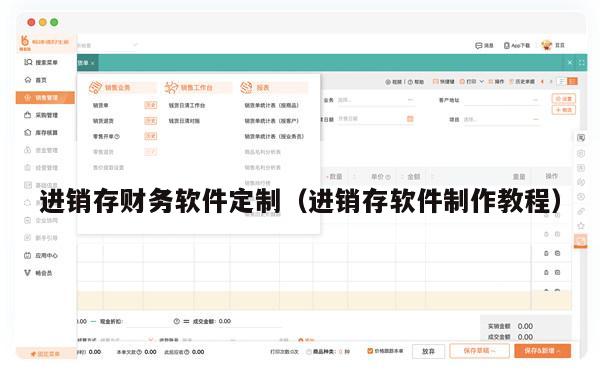 进销存财务软件定制（进销存软件制作教程）