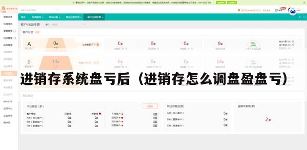 进销存系统盘亏后（进销存怎么调盘盈盘亏）
