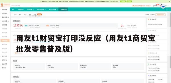 用友t1财贸宝打印没反应（用友t1商贸宝批发零售普及版）