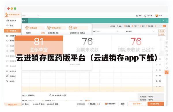 云进销存医药版平台（云进销存app下载）