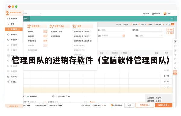 管理团队的进销存软件（宝信软件管理团队）