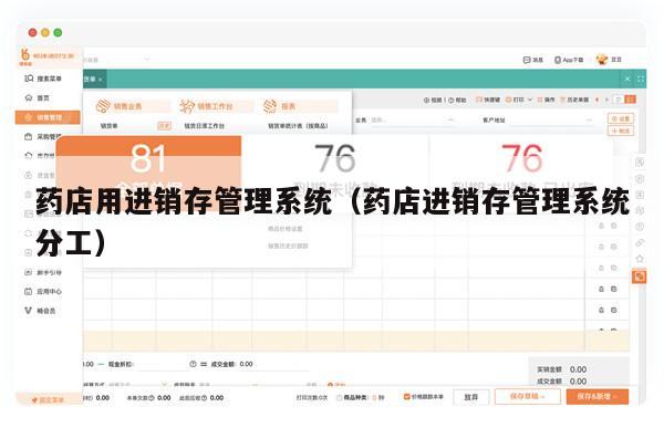 药店用进销存管理系统（药店进销存管理系统分工）