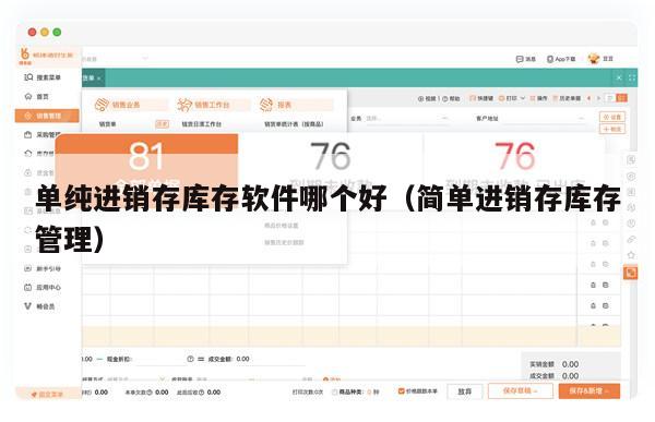 单纯进销存库存软件哪个好（简单进销存库存管理）
