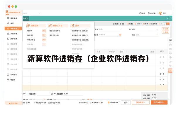 新算软件进销存（企业软件进销存）