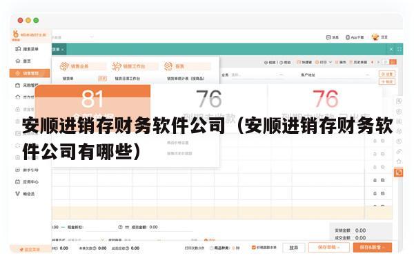 安顺进销存财务软件公司（安顺进销存财务软件公司有哪些）