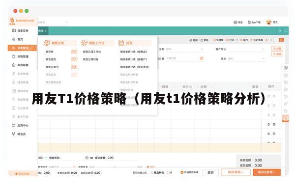 用友T1价格策略（用友t1价格策略分析）