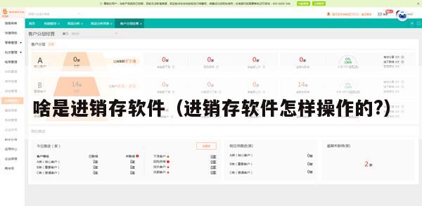 啥是进销存软件（进销存软件怎样操作的?）