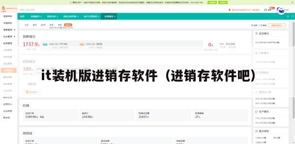 it装机版进销存软件（进销存软件吧）