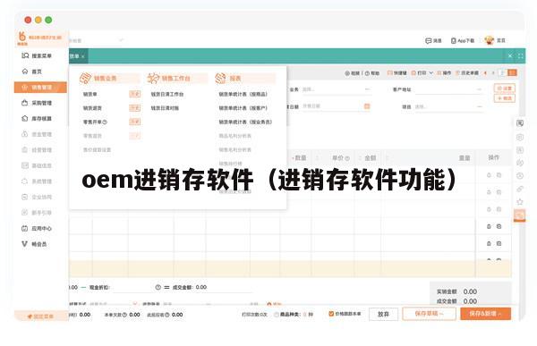 oem进销存软件（进销存软件功能）