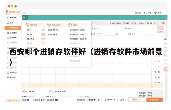 西安哪个进销存软件好（进销存软件市场前景）