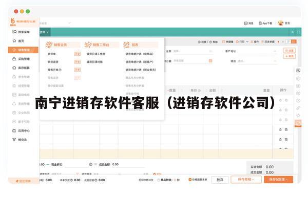 南宁进销存软件客服（进销存软件公司）