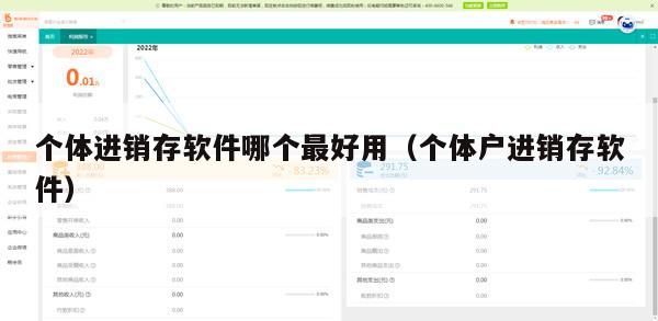 个体进销存软件哪个最好用（个体户进销存软件）