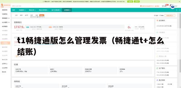 t1畅捷通版怎么管理发票（畅捷通t+怎么结账）