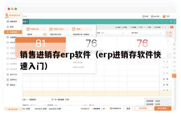 销售进销存erp软件（erp进销存软件快速入门）