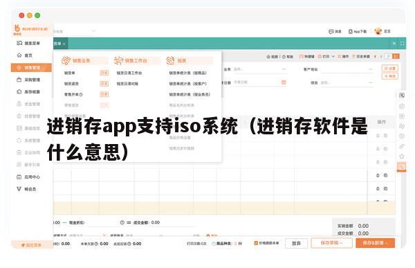 进销存app支持iso系统（进销存软件是什么意思）