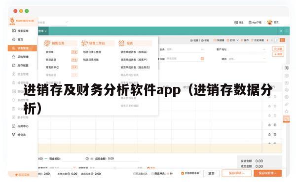 进销存及财务分析软件app（进销存数据分析）