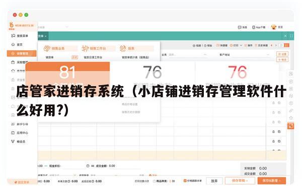 店管家进销存系统（小店铺进销存管理软件什么好用?）