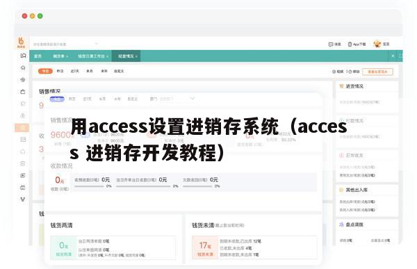 用access设置进销存系统（access 进销存开发教程）