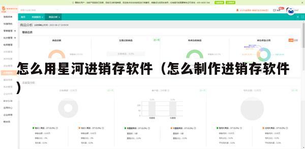 怎么用星河进销存软件（怎么制作进销存软件）